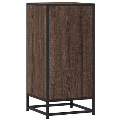 Credenza Rovere Marrone 35,5x35x76 cm in Truciolato e Metallo - homemem39