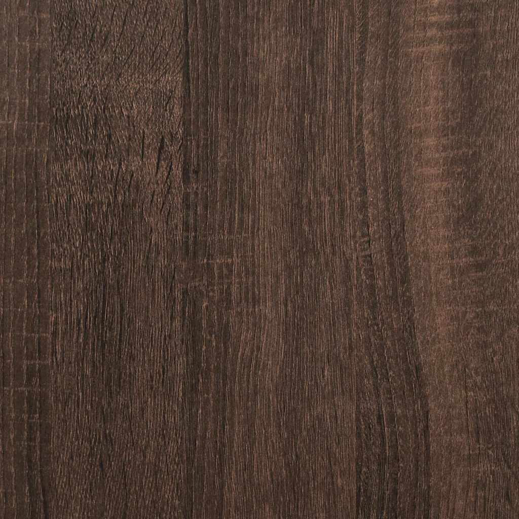 Credenza Rovere Marrone 35,5x35x76 cm in Truciolato e Metallo | homemem39
