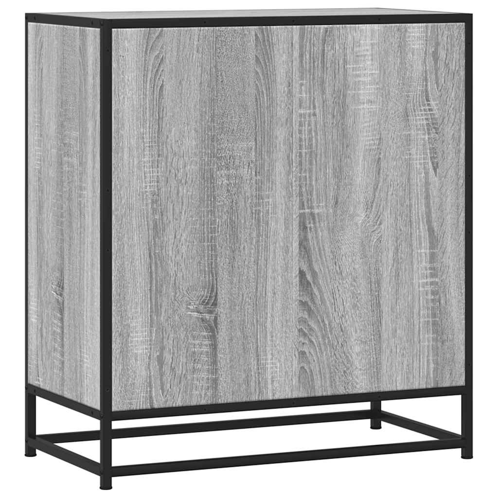 Credenza Grigio Sonoma 68x35x76 cm in Truciolato e Metallo - homemem39