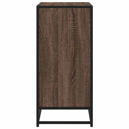 Credenza Rovere Marrone 68x35x76 cm in Truciolato e Metallo - homemem39
