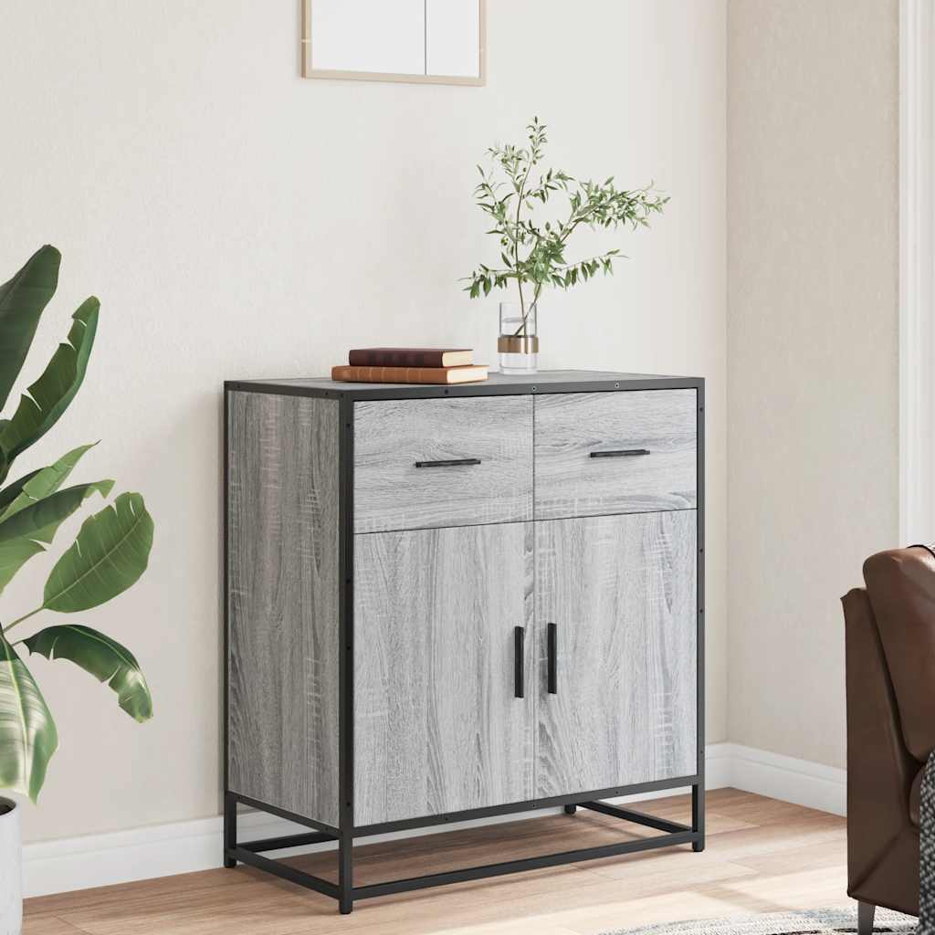 Credenza Grigio Sonoma 68x35x76 cm in Legno Multistrato - homemem39
