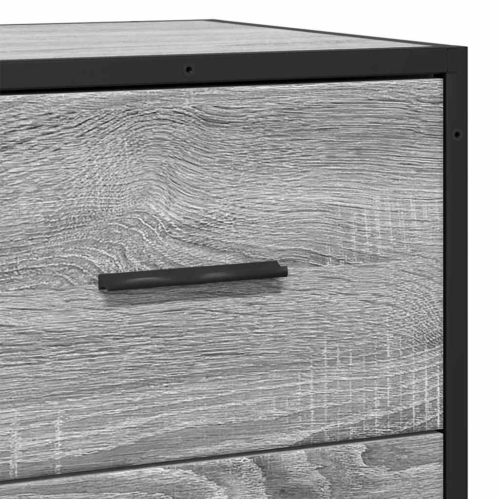 Credenza Grigio Sonoma 68x35x76 cm in Legno Multistrato - homemem39