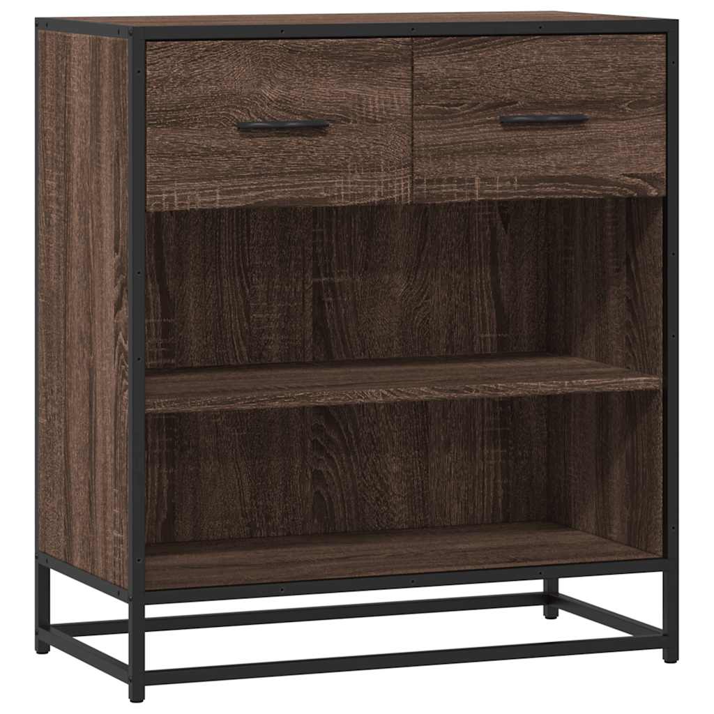 Credenza Rovere Marrone 68x35x76 cm in Legno Multistrato - homemem39