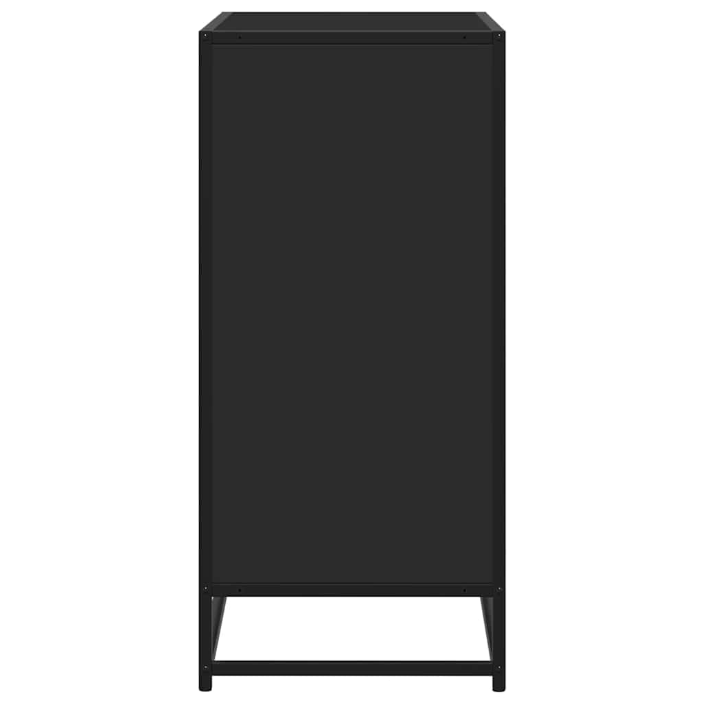 Credenza Nero 62x35x76 cm in Legno Multistrato - homemem39