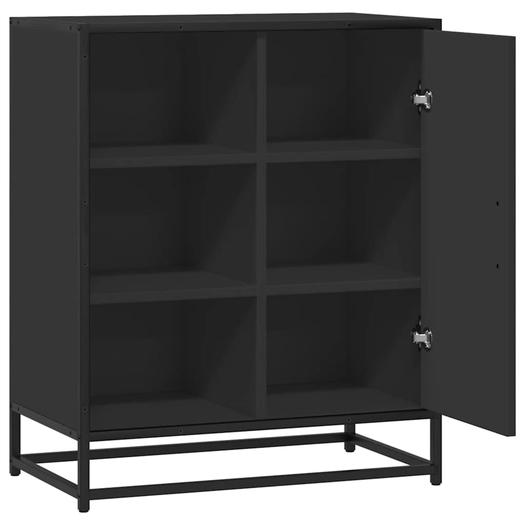 Credenza Nero 62x35x76 cm in Legno Multistrato - homemem39