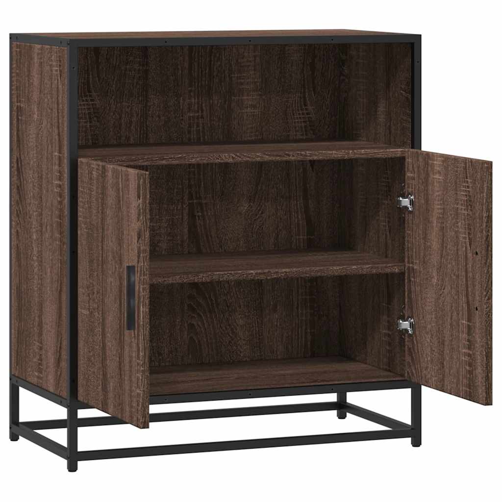 Credenza Rovere Marrone 68x35x76 cm in Legno Multistrato - homemem39