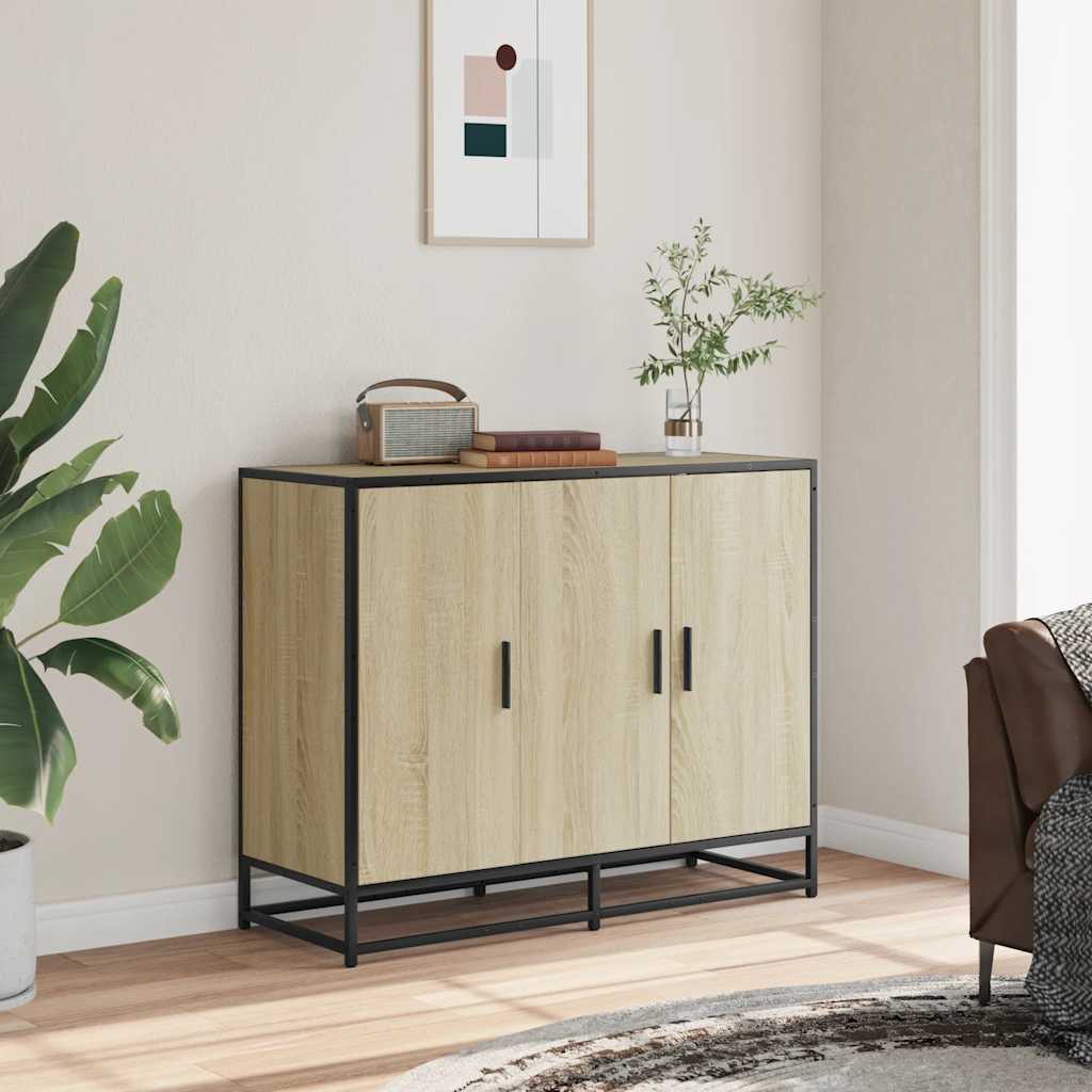 Credenza Rovere Sonoma 94x35x76 cm in Legno Multistrato - homemem39