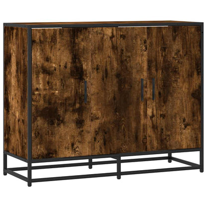 Credenza Rovere Fumo 94x35x76 cm in Legno Multistrato - homemem39