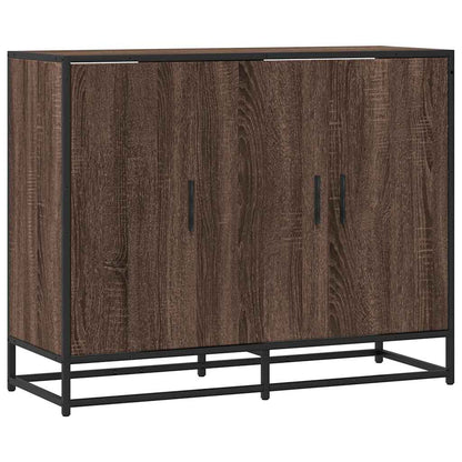 Credenza Rovere Marrone 94x35x76 cm in Legno Multistrato - homemem39