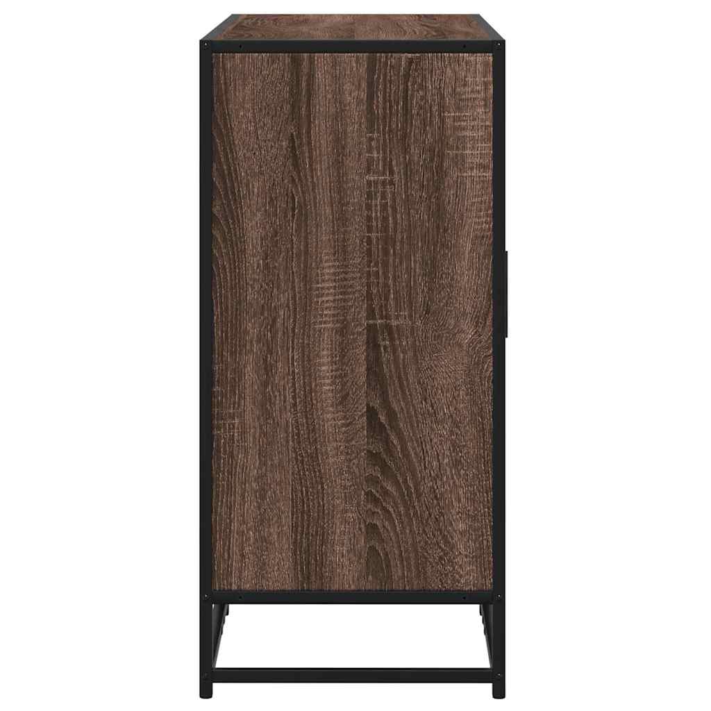 Credenza Rovere Marrone 92x35x76 cm in Legno Multistrato - homemem39