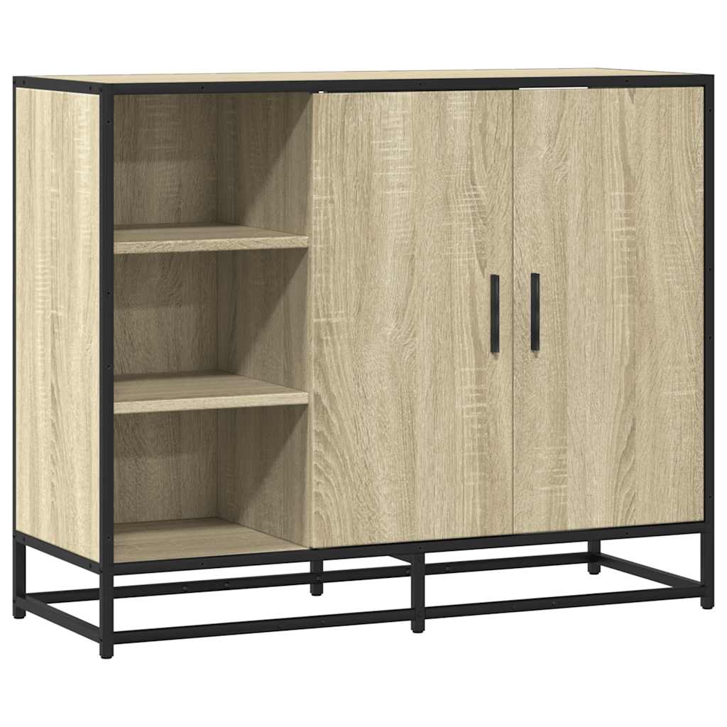 Credenza Rovere Sonoma 92x35x76 cm in Legno Multistrato - homemem39