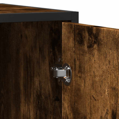 Credenza Rovere Fumo 92x35x76 cm in Legno Multistrato - homemem39