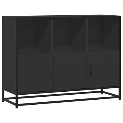 Credenza Nera 100x35x76 cm in Legno Multistrato - homemem39