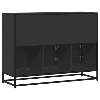 Credenza Nera 100x35x76 cm in Legno Multistrato - homemem39