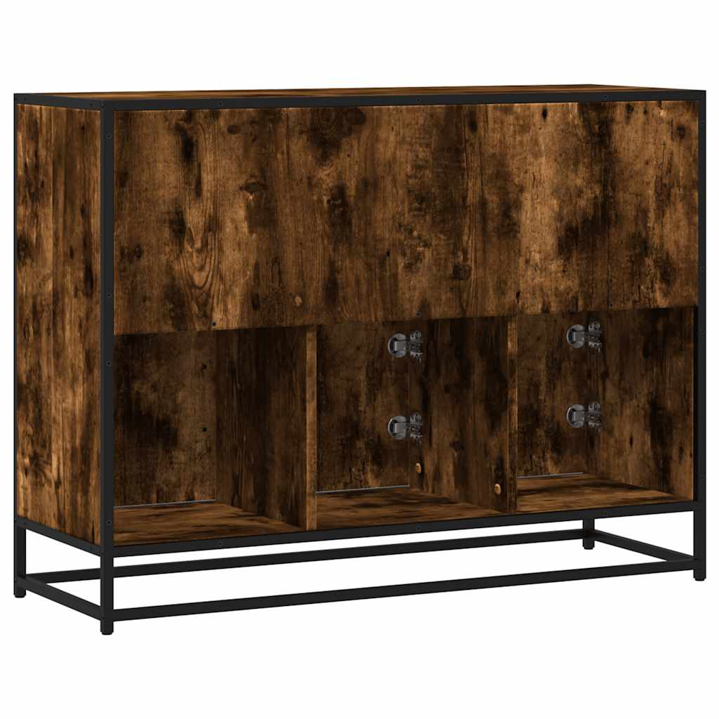 Credenza Rovere Fumo 100x35x76 cm in Legno Multistrato - homemem39