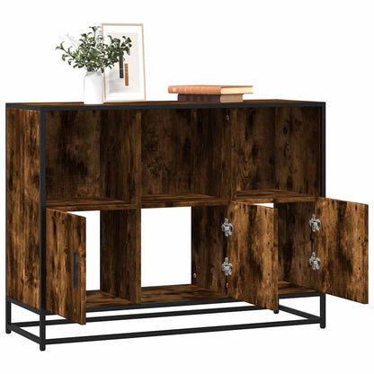 Credenza Rovere Fumo 100x35x76 cm in Legno Multistrato - homemem39