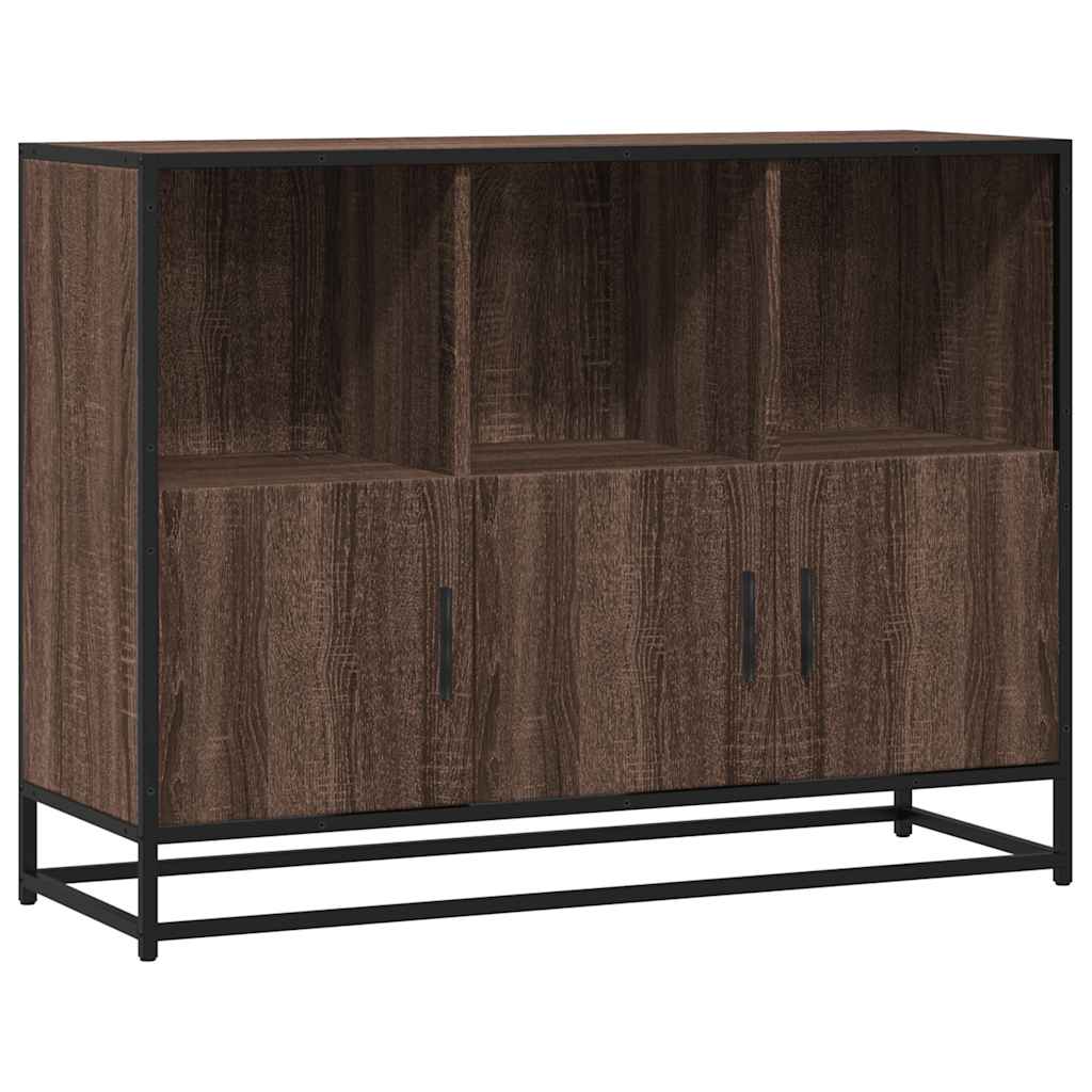 Credenza Rovere Marrone 100x35x76 cm in Legno Multistrato - homemem39