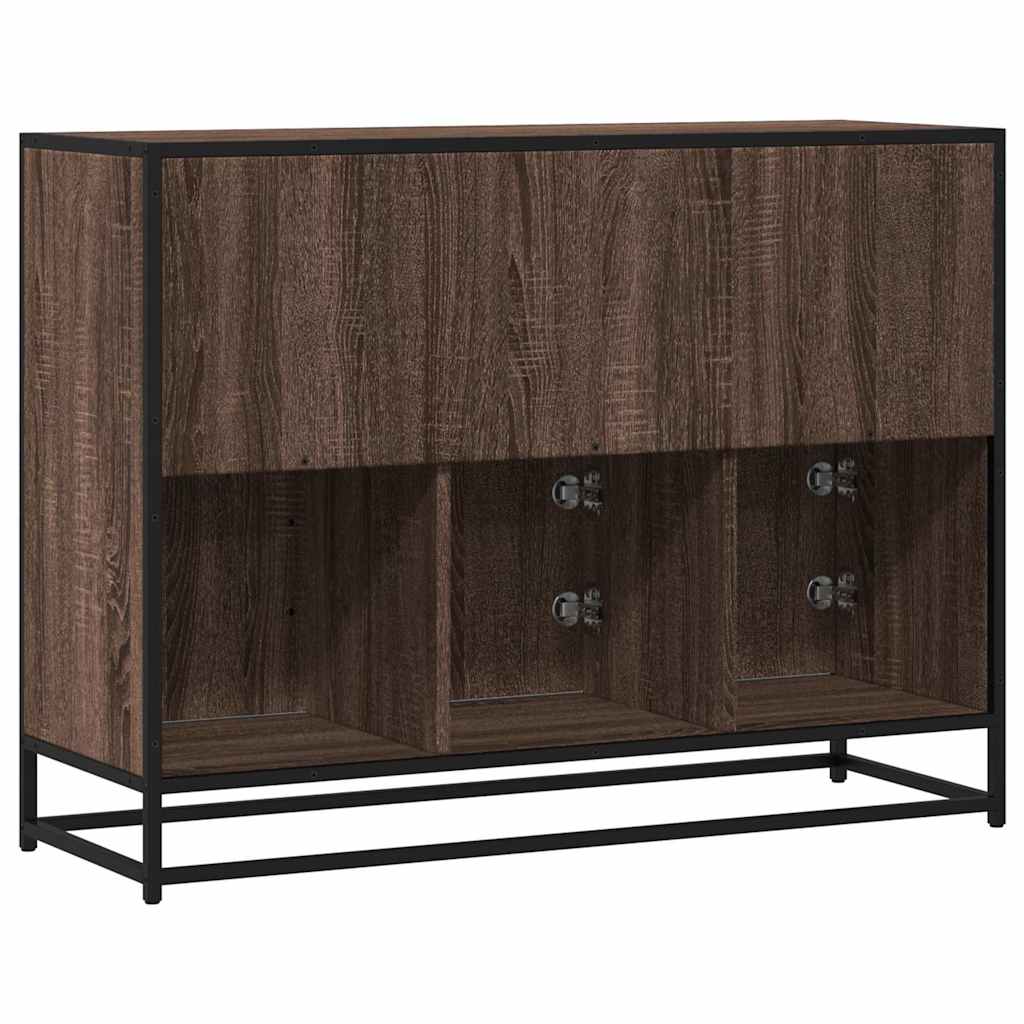 Credenza Rovere Marrone 100x35x76 cm in Legno Multistrato - homemem39