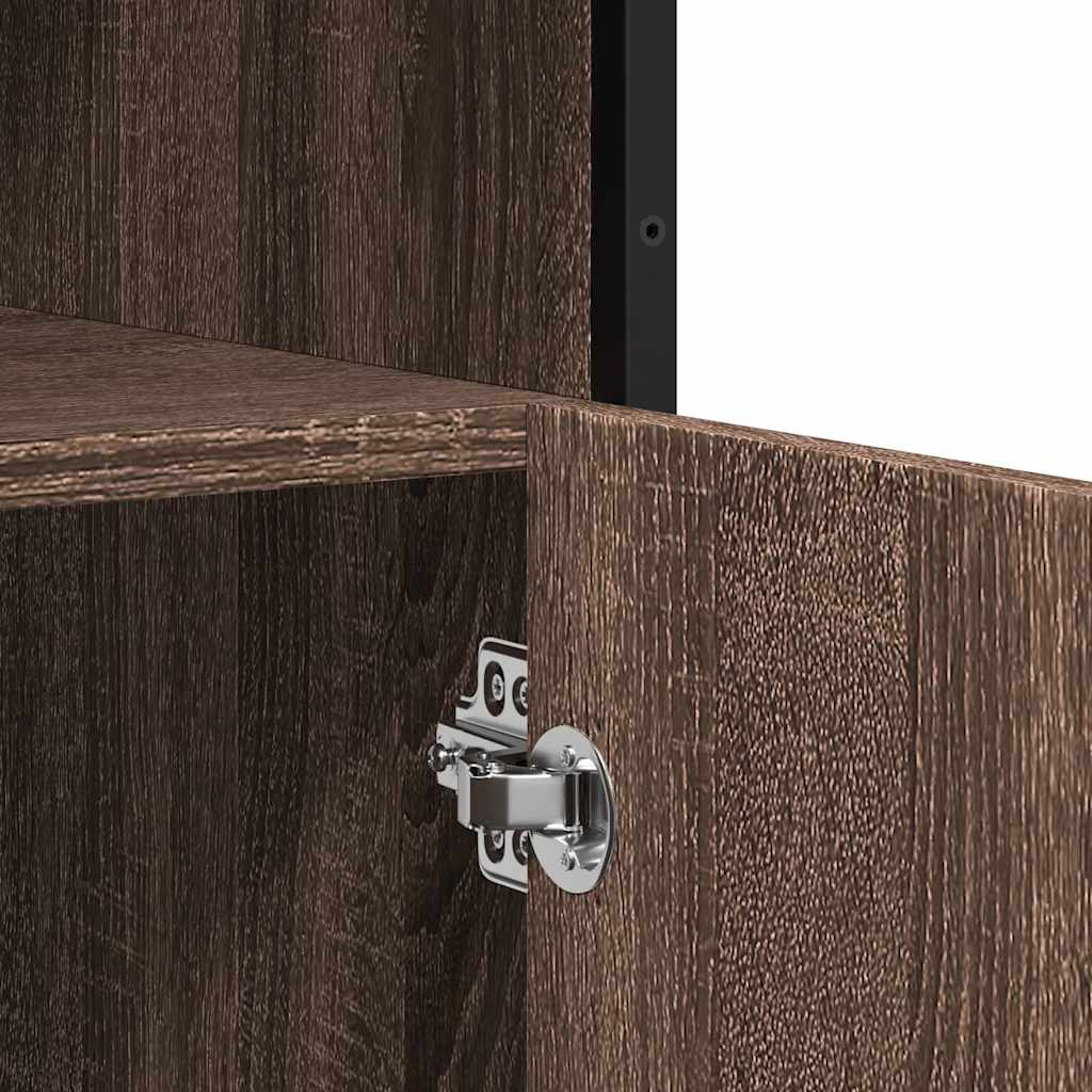 Credenza Rovere Marrone 100x35x76 cm in Legno Multistrato - homemem39