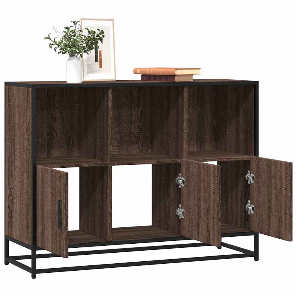 Credenza Rovere Marrone 100x35x76 cm in Legno Multistrato - homemem39
