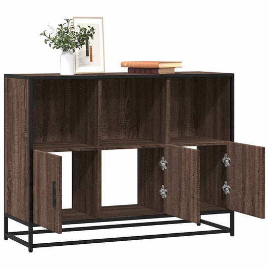Credenza Rovere Marrone 100x35x76 cm in Legno Multistrato - homemem39