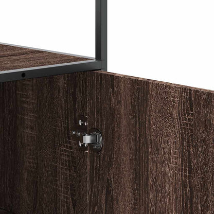 Credenza Rovere Marrone 35,5x35x139cm Legno Multistrato Metallo - homemem39