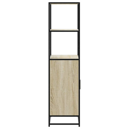 Credenza Rovere Sonoma 68x35x139 cm Legno Multistrato Metallo - homemem39