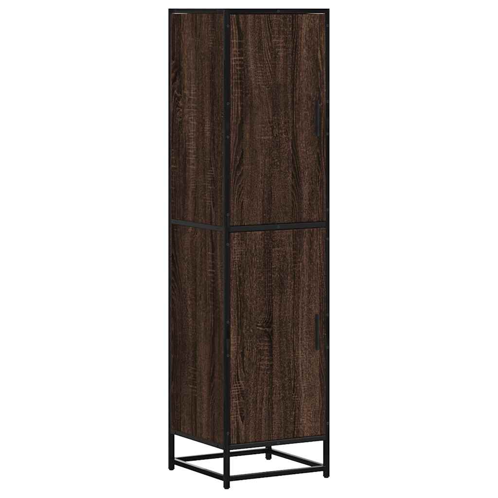 Credenza Rovere Marrone 35,5x35x139cm Legno Multistrato Metallo - homemem39