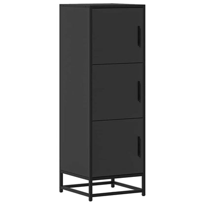 Credenza Nera 35,5x35x106,5 cm Legno Multistrato Metallo | homemem39