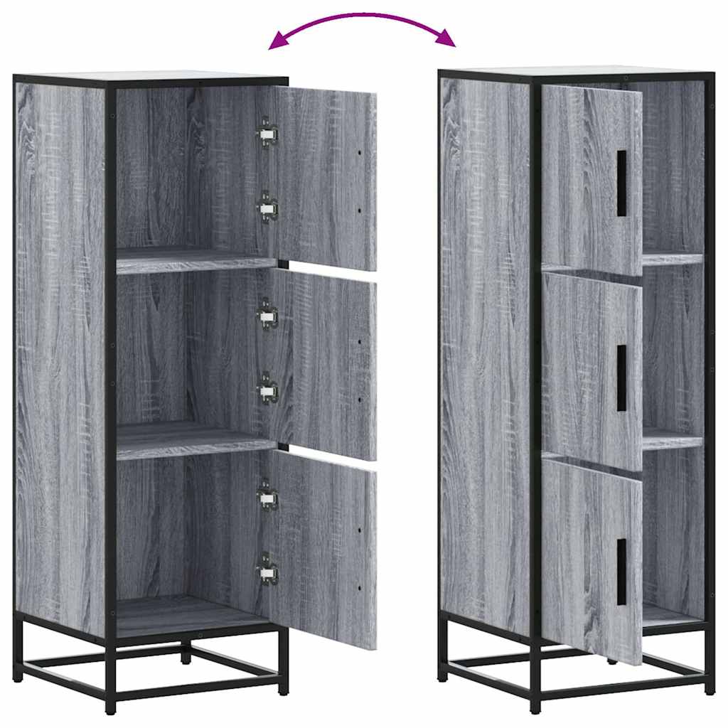 Credenza Grigio Sonoma Legno Multistrato Metallo | homemem39
