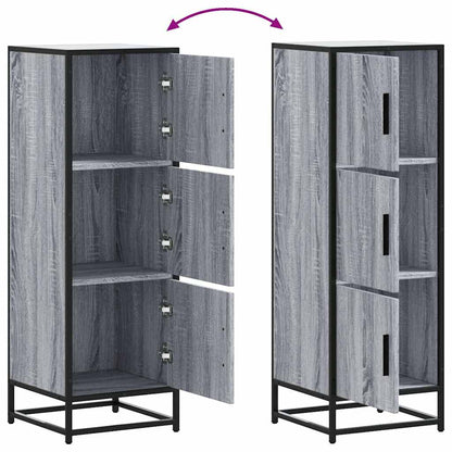 Credenza Grigio Sonoma Legno Multistrato Metallo | homemem39