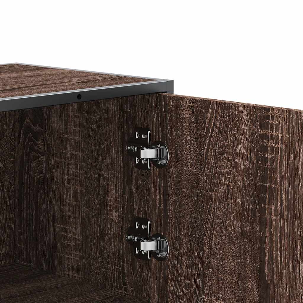 Credenza Rovere Marrone Legno Multistrato Metallo | homemem39