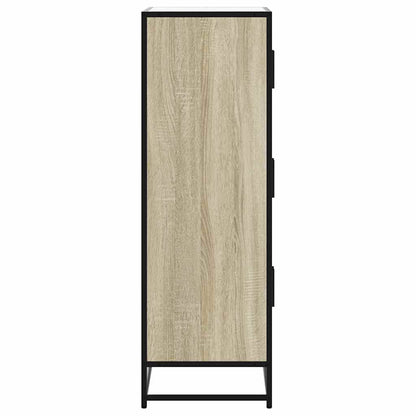 Credenza Rovere Sonoma 68x35x106,5 cm Legno Multistrato Metallo - homemem39