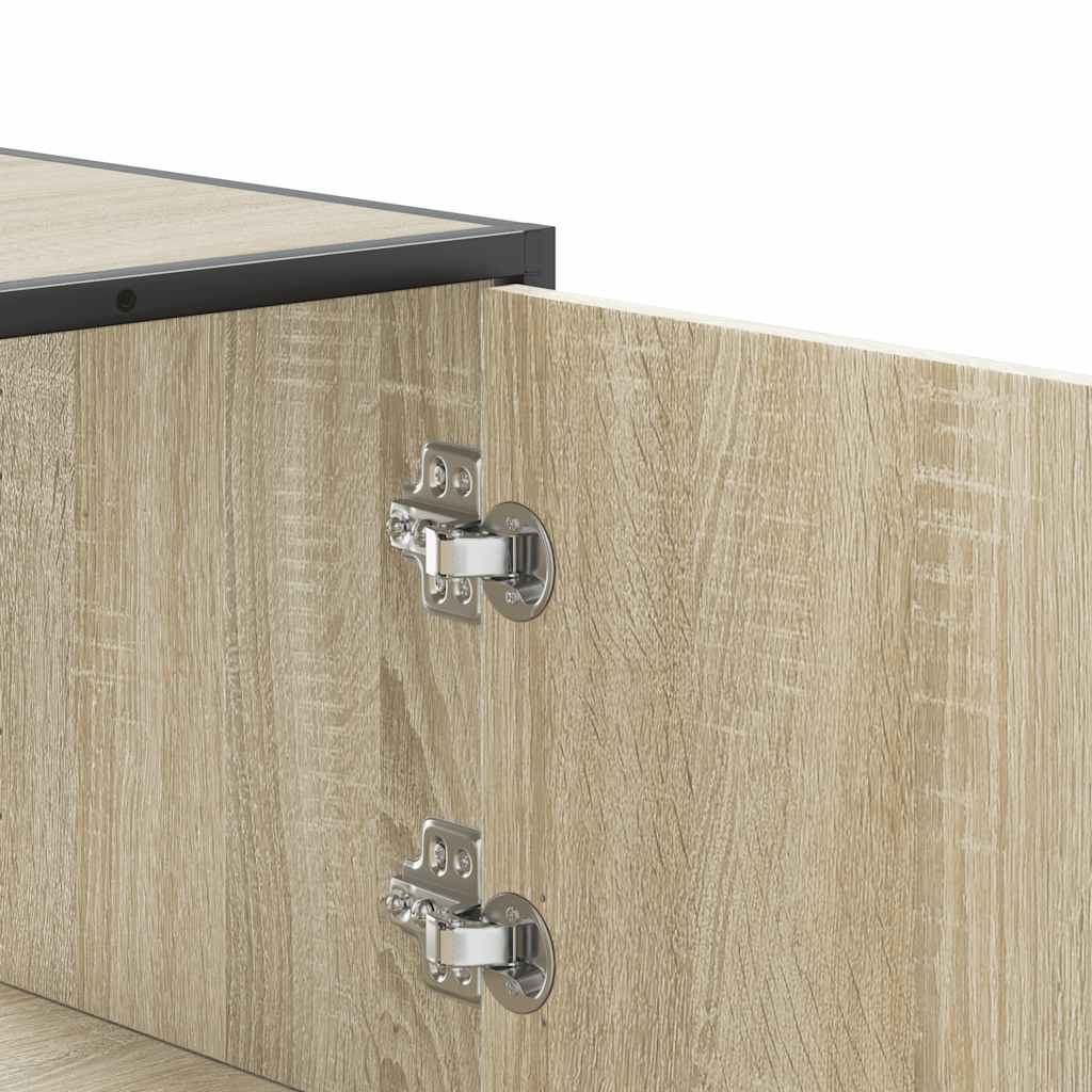 Credenza Rovere Sonoma 68x35x106,5 cm Legno Multistrato Metallo - homemem39