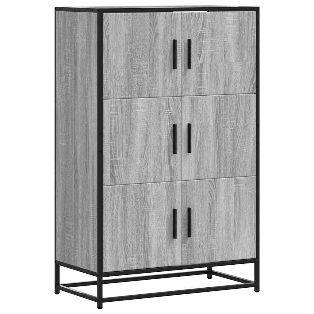 Credenza Grigio Sonoma 68x35x106,5 cm Legno Multistrato Metallo - homemem39