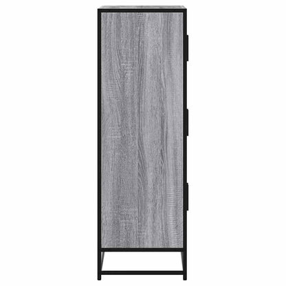 Credenza Grigio Sonoma 68x35x106,5 cm Legno Multistrato Metallo - homemem39