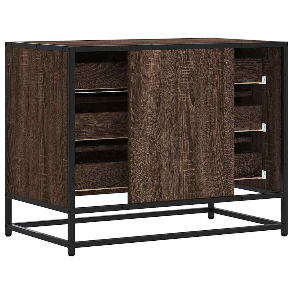 Cassettiera Rovere Marrone 70x41x56 cm in Legno Multistrato - homemem39