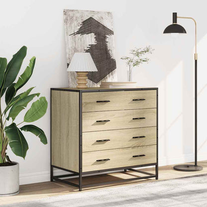 Cassettiera Rovere Sonoma 70x41x70 cm in Legno Multistrato - homemem39