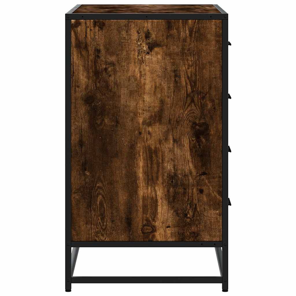 Cassettiera Rovere Fumo 70x41x70 cm in Legno Multistrato - homemem39
