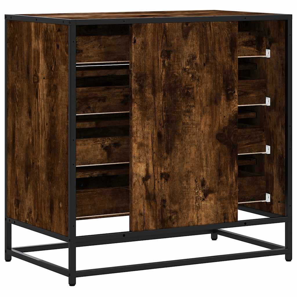 Cassettiera Rovere Fumo 70x41x70 cm in Legno Multistrato - homemem39