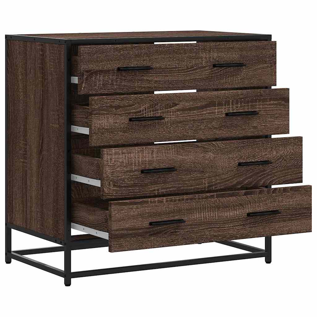 Cassettiera Rovere Marrone 70x41x70 cm in Legno Multistrato - homemem39