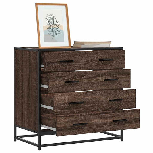 Cassettiera Rovere Marrone 70x41x70 cm in Legno Multistrato - homemem39