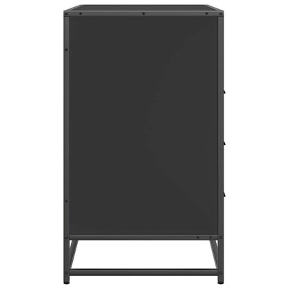 Cassettiera Nera 70x41x70 cm in Legno Multistrato - homemem39