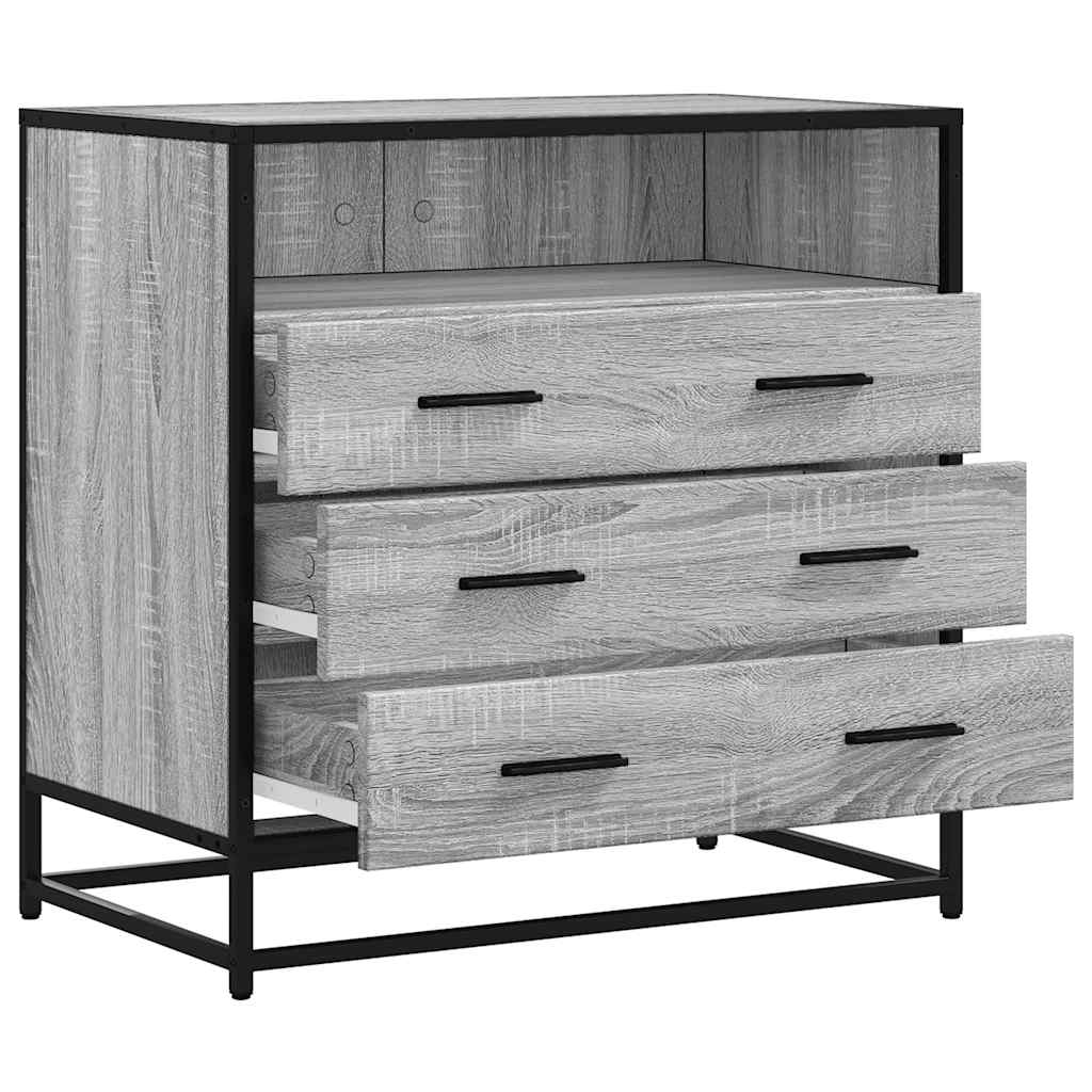 Cassettiera Grigio Sonoma 70x41x70 cm in Legno Multistrato - homemem39