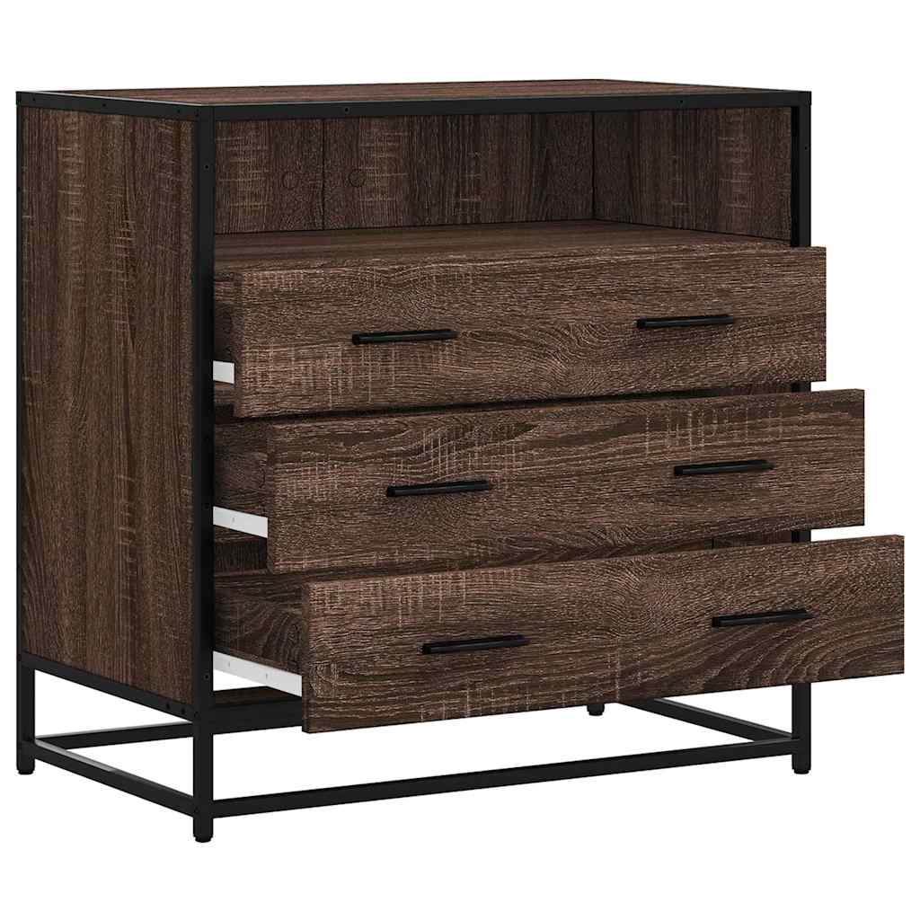 Cassettiera Rovere Marrone 70x41x70 cm in Legno Multistrato - homemem39