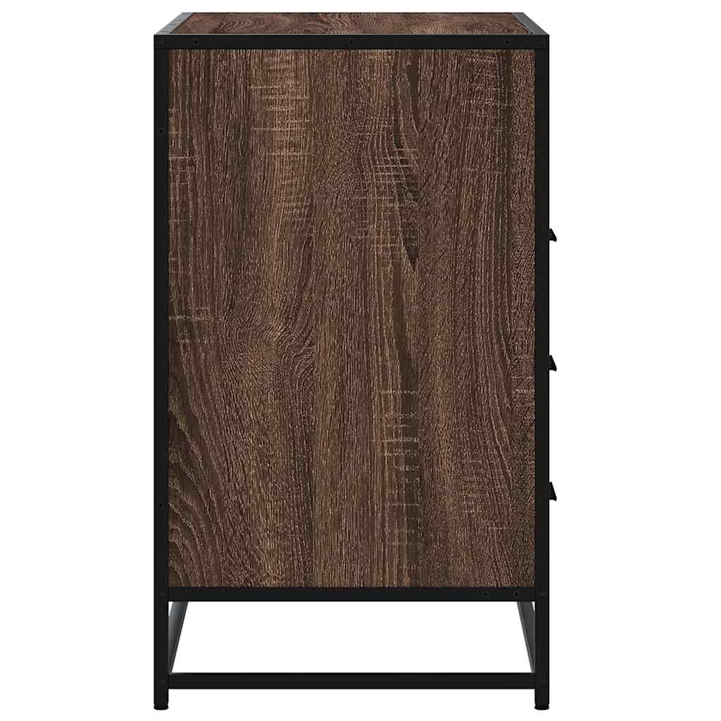 Cassettiera Rovere Marrone 70x41x70 cm in Legno Multistrato - homemem39