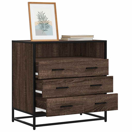 Cassettiera Rovere Marrone 70x41x70 cm in Legno Multistrato - homemem39