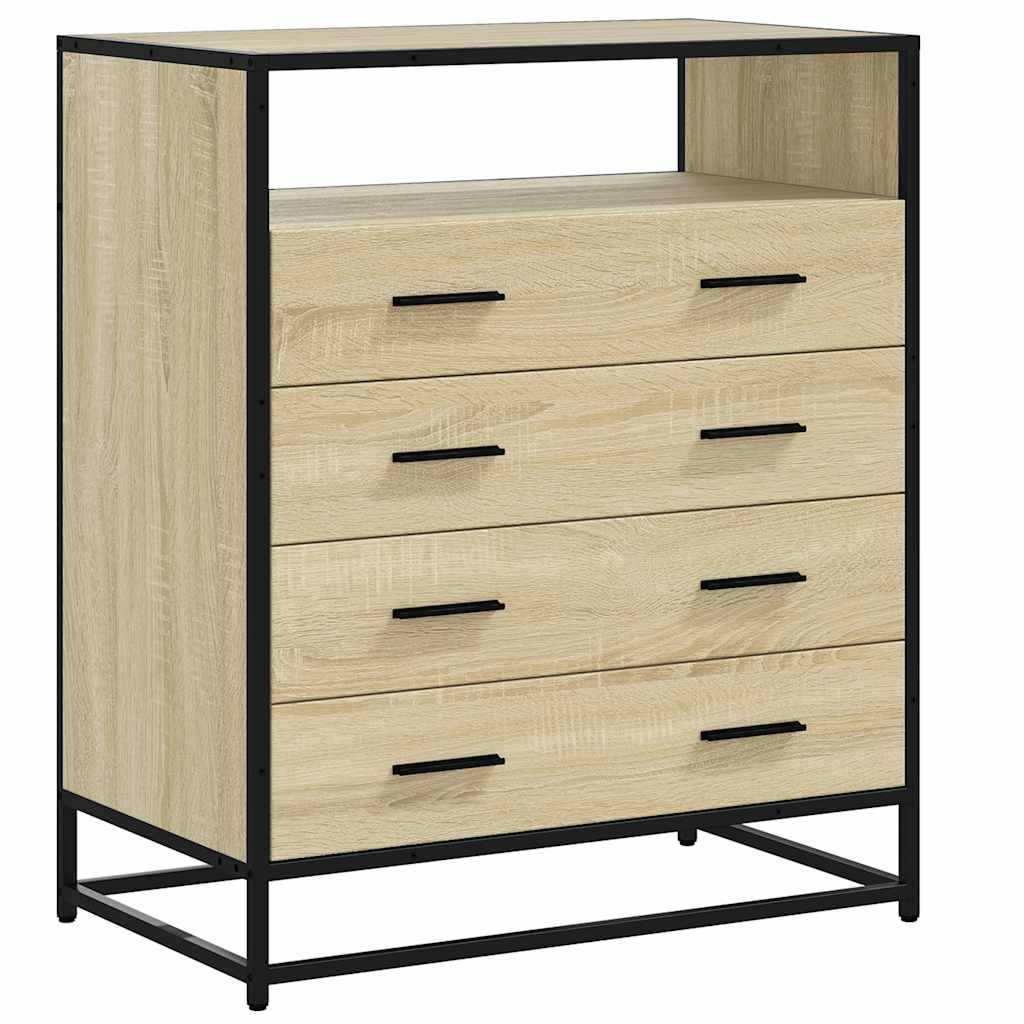 Cassettiera Rovere Sonoma 70x41x83,5 cm in Legno Multistrato - homemem39