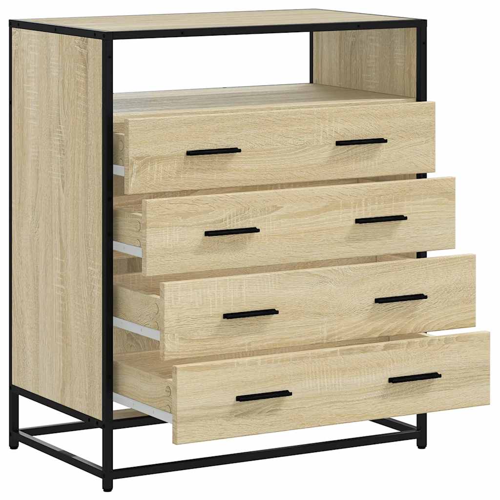 Cassettiera Rovere Sonoma 70x41x83,5 cm in Legno Multistrato - homemem39