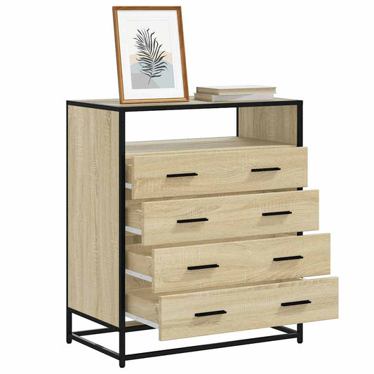 Cassettiera Rovere Sonoma 70x41x83,5 cm in Legno Multistrato - homemem39